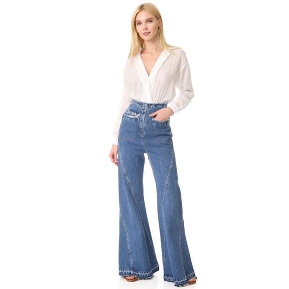 High Waist Bell Bottom Jeans - Picture 1 of 14